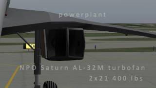 Tu 444 model for XPlane CLIP 2  takeoff amp transonic [upl. by Anisamoht4]