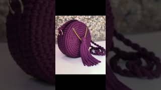 fancy crochet bag design  crochet designer purse  new crochet bags [upl. by Enilrae]