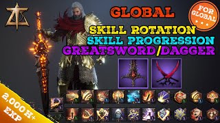 Throne And Liberty Greatsword Dagger Skill Progression and Rotation Full Showcase [upl. by Orlina]