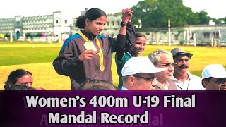 Womens  400m Final  U19  Azamgarh Mandal  Aditya 24 Sports [upl. by Alysa367]