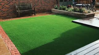 Artificial Lawn Garden Installation in Lincoln by LazyLawn Lincolnshire Which Best Buy Wonder Yarn [upl. by Noicnecsa96]