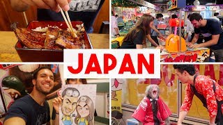 JAPONYADA İLK GÜNÜMÜZ  Japon Oyun Merkezi  Yılan Balığı  Maymun Show  Japonya VLOG [upl. by Alver]