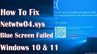 Netwtw04 sys Failed Blue Screen On Windows10  How To Fix [upl. by Beckett]