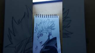 GOJO DRAWING JJK SKETCH  art gojofanart drawing manga anime artist jujutsukaisen mahito [upl. by Yffat]