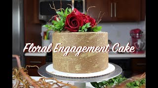 Chocolate Floral Engagement Cake  CHELSWEETS [upl. by Nhguav]