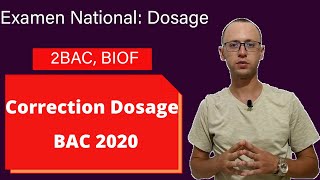 Correction Examen National 2020  Dosage 2BAC  BIOF [upl. by Shotton875]