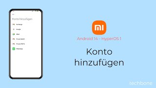 Konto hinzufügen  Xiaomi Android 14  HyperOS 1 [upl. by Mattox]