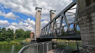 Trollhättan Sweden Railway bridge opens 4k [upl. by Cressi]