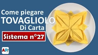 Come piegare tovagliolo di carta a forma di fiore di loto  tovaglioli fai da te [upl. by Melamed]