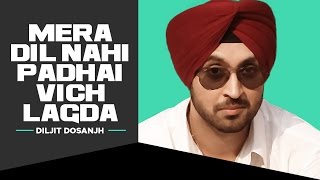 Diljit Dosanjh  Mera Dil Nahi Padhai Vich Lagda Akhran Vich Tu Disdi  Smile  TSeries [upl. by Keg]