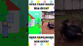 Nak bego real vs Nak bego animasi funny comedyterbaru comedylucu shorts shortvideo [upl. by Mloclam]