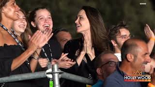 Angelina Jolie and Shiloh at Måneskin Concert in Rome [upl. by Forras]