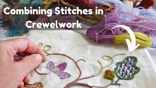 Easy Crewelwork Stitch Combinations for Beginners [upl. by Elliott]