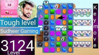 Candy crush saga level 3124 । Tough level । No boosters। Candy crush saga 3124 । Sudheer Gaming [upl. by Alyehs458]