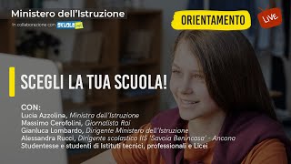 Scegli la tua scuola Live con la Ministra Azzolina per l’orientamento scolastico [upl. by Anneiv]