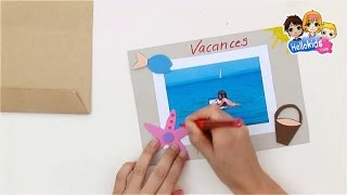 BRICOLAGE VACANCES ETE  Carte vacances Plage Hellokids [upl. by Brogle839]