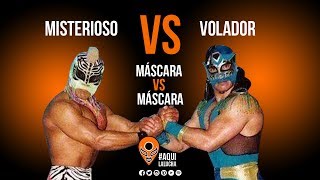 Misterioso vs Volador máscara vs máscara Aquí La Lucha [upl. by Ahsatsan]