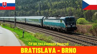 Cab Ride Bratislava  Brno Slovak Republic amp Czech Republic train drivers view 4K [upl. by Ayote]