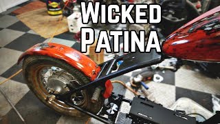 Killer Patina Paint Job 670cc Honda Davidson Chopper Pt 2 [upl. by Carmelle698]