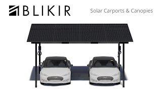 Residential Solar Carports amp Canopies  BLIKIR [upl. by Bliss205]