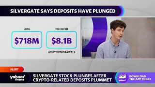 Silvergate stock crashes 40 premarket after crypto deposits plummet [upl. by Emmerie]