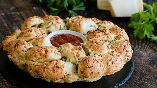 Garlic Cheese Monkey Bread [upl. by Ayikaz]