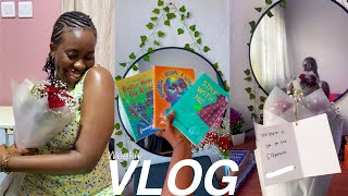 Vlog I got flowers today  new books  coffee date with boo  life as a doctor in Lagos [upl. by Torie]