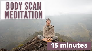 BODY SCAN MEDITATION 15 MINUTES  MINDFULNESS  MBSR  SHORT GUIDED MEDITATION [upl. by Enirolf]