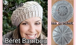 Béret quot Bambou quot au crochet 🧶 une création isacrochet [upl. by Rahal]