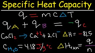 Specific Heat Capacity Problems amp Calculations  Chemistry Tutorial  Calorimetry [upl. by Nodnal]