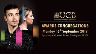 University College Birmingham Graduation – 1130am Monday 16 September 2019 [upl. by Jemmy]