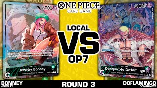 OP7 POV Bonney vs GP Doflamingo  Local Round 3  OPCG [upl. by Attennek]