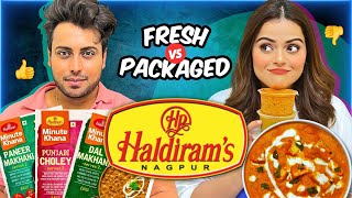 HALDIRAM Ready to Eat Packaged Food vs HALDIRAM Fresh Food  Which one is Better [upl. by Amsirp]