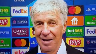 Gasperini intervista post StoccardaAtalanta 02 [upl. by Annaoy]