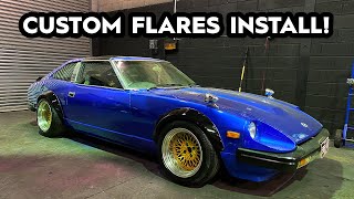 Datsun 280ZX Custom Flares Paint amp Install [upl. by Rolfe]