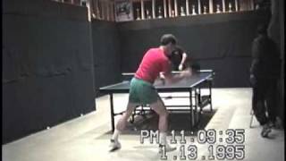 Cheng Yinghua coaches Larry Hall  Table Tennis Training Part 2 [upl. by Natelson]