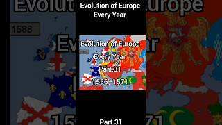 Evolution of Europe Every Year  Part31  1556–1571 shorts history geography evolution europe [upl. by Gunter]