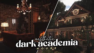 ˚ Dark Academia House Tour🖤┊Aesthetic Minecraft with Cocricot Miniaturia Mods [upl. by Kaitlin]