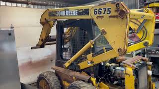 Starting and operating the John Deere 6675 Skid steer project [upl. by Maude]