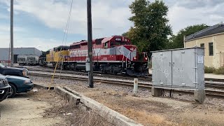 Wisconsin amp Southern 4196 amp 6027 Pull Small Freight from West Yard 9162024 [upl. by Marika]