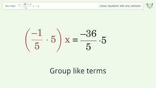 Solve x20454 Linear Equation Video Solution  Tiger Algebra [upl. by Allehcim175]