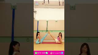 瑜伽動作示範 雙人拐杖式 shorts yoga aerialyoga 瑜伽 空中瑜伽 美女 瘦身 減肥 香港 a1yogahk 空中 拉筋 瑜伽練習 雙人拐杖式 [upl. by Artenehs]