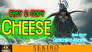 Sekiro  Best Genichiro Ashina Cheese After Patch [upl. by Ainar253]