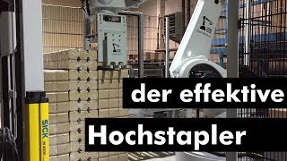 fischertech KUKA PalettierRoboter stapelt Briketts [upl. by Oringas]