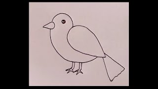 Crow drawing  how to draw a crow drawing [upl. by Lucinda314]