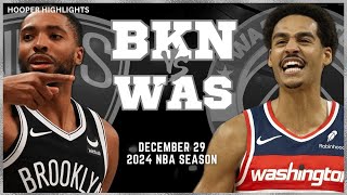 Brooklyn Nets vs Washington Wizards Full Game Highlights  Dec 29  2024 NBA Season [upl. by Maurreen]