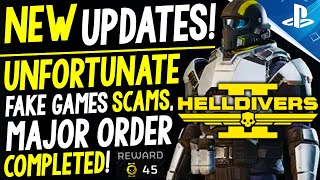 NEW Helldivers 2 Updates Unfortunate SCAMS Major VELD Order FINISHED amp REWARDS Game Master News [upl. by Kowal]