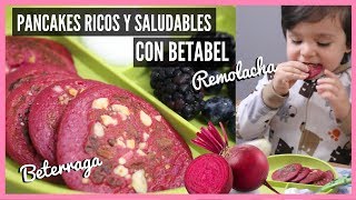 DESAYUNO SALUDABLE PARA TU BEBE PANCAKES DE BETABEL Y NUECESReishel La Super Mamá [upl. by Stroup]