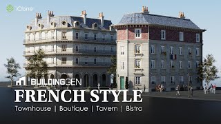 French Style Pack for BuildingGen plugin  iClone [upl. by Epilef]