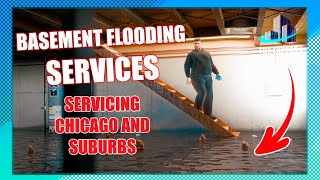 Flooded Basement Services in Chicago IL  Basement Flooding and Basement Water Extraction Pumping [upl. by Akiv547]